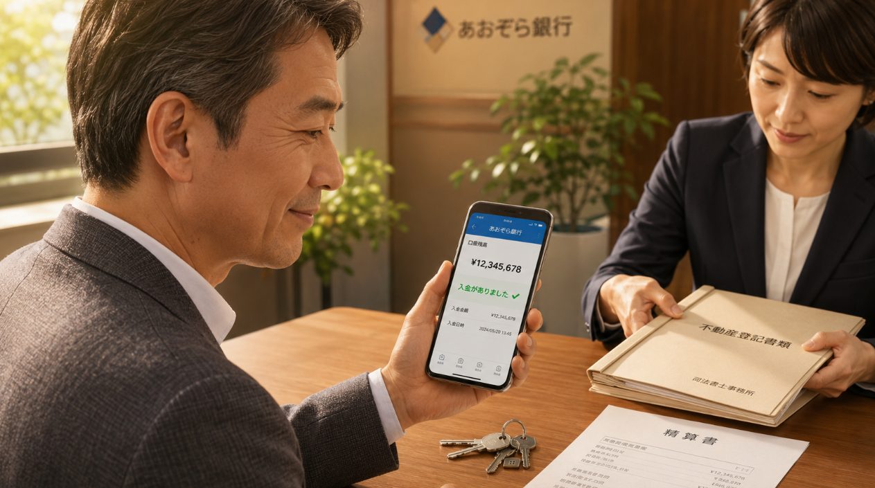 残代金の着金確認と所有権移転登記