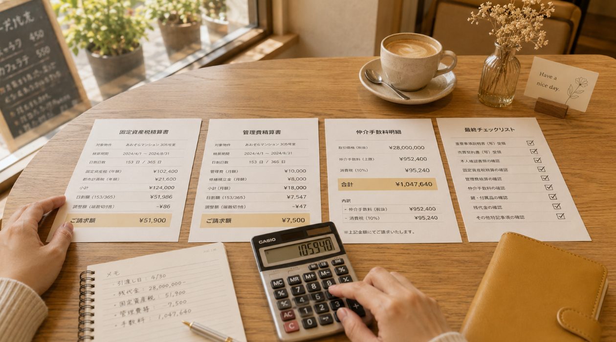 固定資産税や管理費などの精算