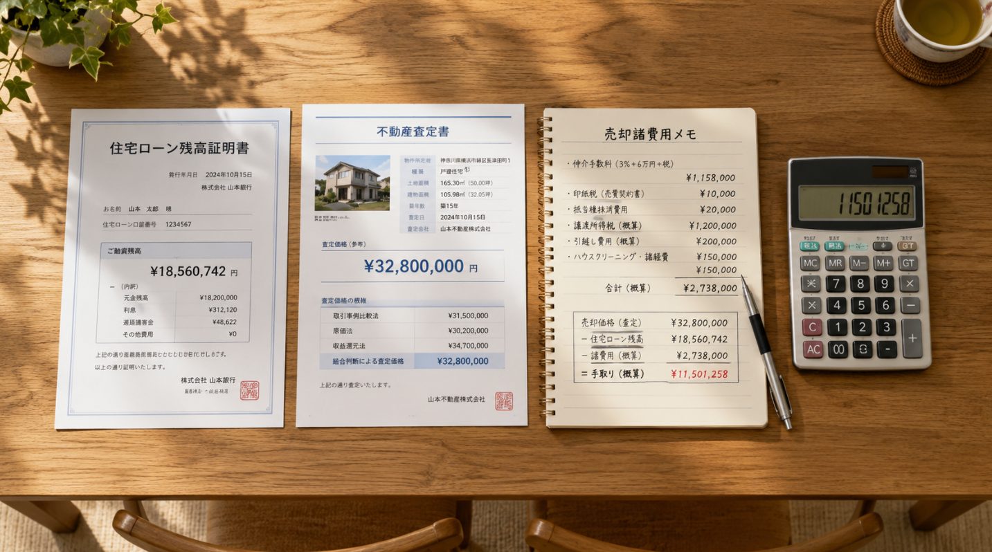 ローン残債と売却額の比較方法