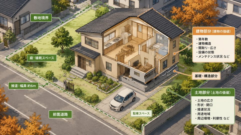 戸建ては土地と建物を分けて考える