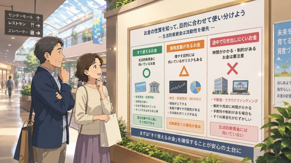 NISAや株式に生活防衛資金を含めない