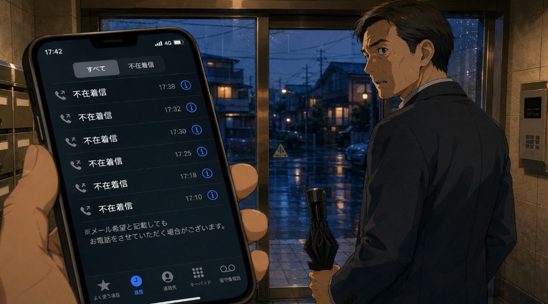 電話が来た場合はメール連絡へ切り替える