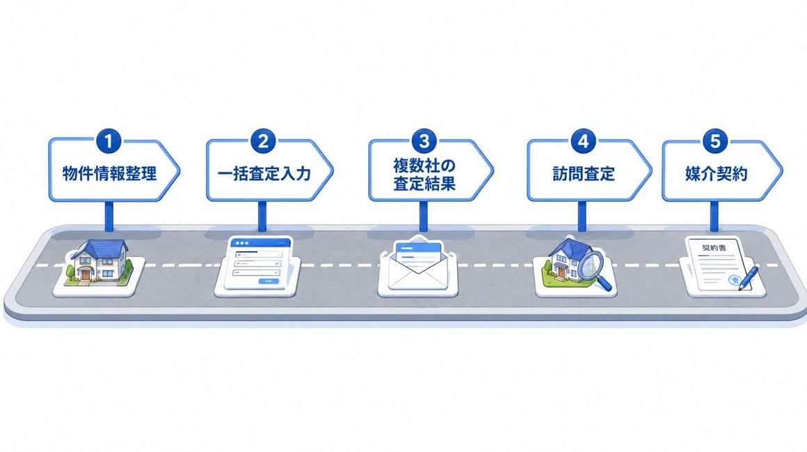 不動産一括査定の全体フロー