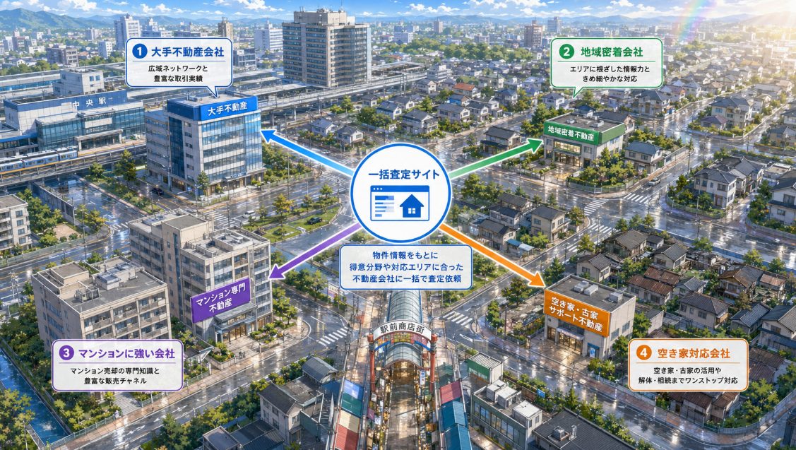 査定依頼先の不動産会社が選ばれる仕組み